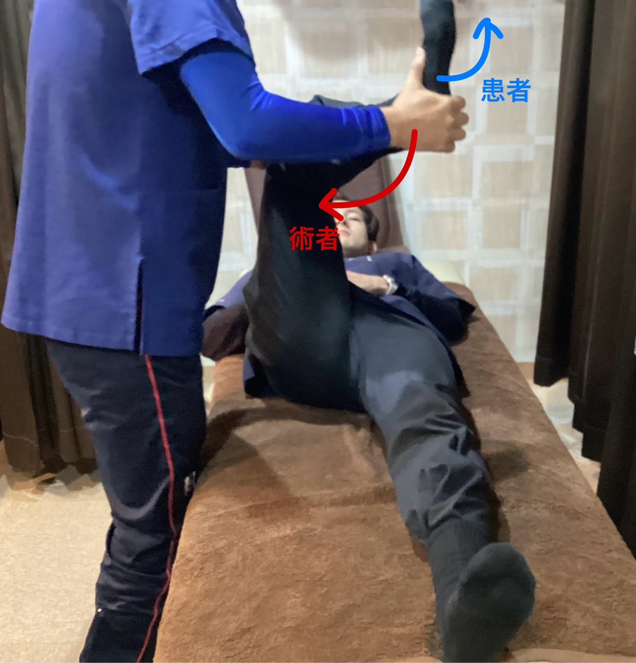 筋力テストの様子